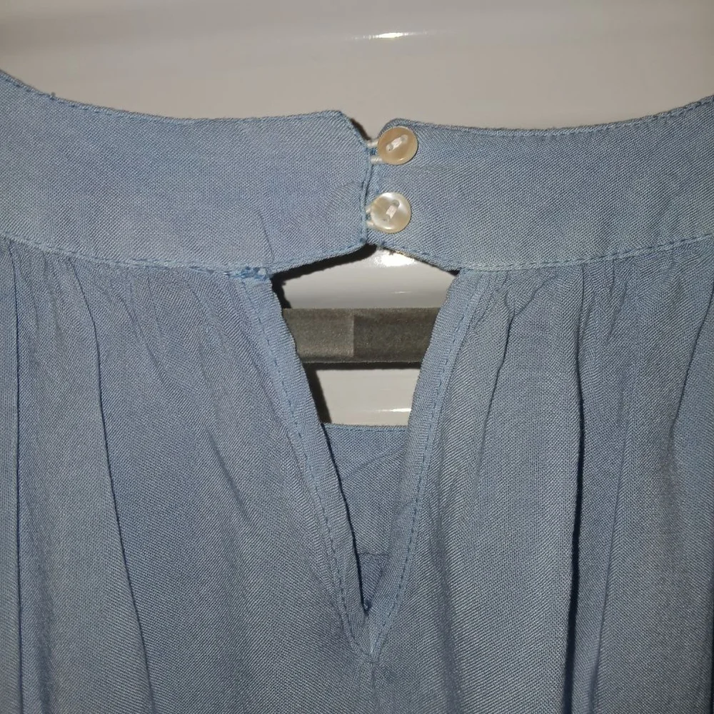 Women's UNIQUE SPECTRUM Blue Navy Ombre Tank Top 2X - Picture 6 of 7